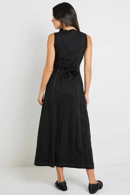 Shop Guide Black Contrast Stitch Maxi Vest Dress | Flo & Frankie Shop Guide Black Contrast Stitch Maxi Vest Dress | Flo & Frankie