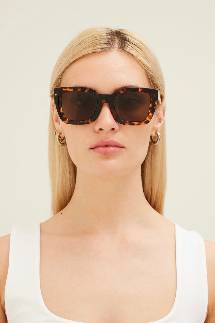 Shop Harlow Maple Torte Brown Polar Lens Sunlglasses Flo Frankie