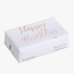 Happy Birthday White with Gold Script Basil Lime + Mandarin Soap HW Beauty - Skincare, Bodycare, Hair, Nail, Makeup Huxter   