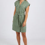 Harlow Khaki SS Cargo Dress WW Dress Foxwood   