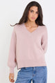 Harvest Blush V Neck Knit Jumper