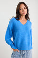 Harvest Azure Blue V Neck Knit Jumper