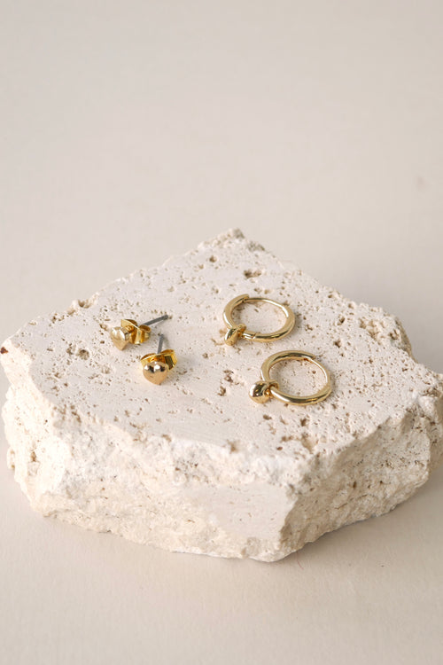 gold earring set