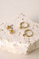 Heart Sleeper Stud Set Gold Earrings