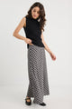 Soulmate Black White Check Bias Cut Midi Skirt