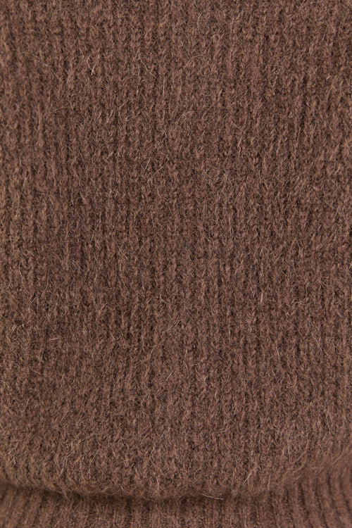Close-up of brown textured fabric