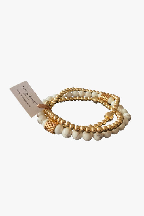 gold layered beaded bracelet