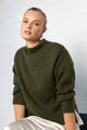 Huddle Khaki High Neck Knit Jumper