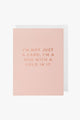 I'm a Hug With a Fold Small Pink Greeting Card