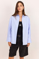 Idealist Ice Blue Oversized Long Sleeve Shirt