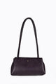 Idris Chocolate Vegan Leather Gold Hardware Shoulder Bag