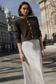 Imprint Chocolate Soft Knit Crewneck Cardigan