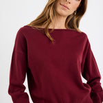 Incentive Burgundy Plum Boatneck Jumper