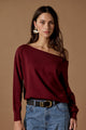 Incentive Burgundy Plum Boatneck Jumper