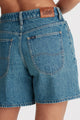 Indigo Pool Denim Mid Relaxed Short