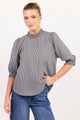 Influential Black White Mini Gingham High Neck Top
