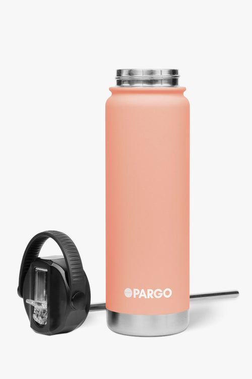 Insulated Coral Pink 750ml with Straw Lid Bottle HW Drink Bottles, Coolers, Takeaway Cups Project Pargo   