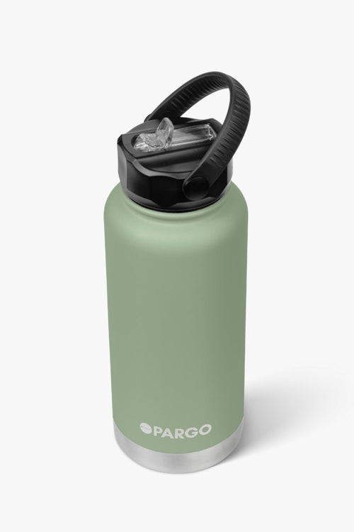Insulated Eucalypt Green 950ml with Straw Lid Bottle HW Drink Bottles, Coolers, Takeaway Cups Project Pargo   