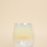 iridescent stemless glass