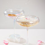 Iridescent Champagne Coupe Glass Set 4