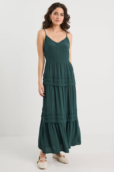 Iris Forest Strappy Maxi Dress
