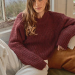 Ivy Wine Knit Jumper