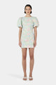 Kimberley Meadow Floral Puff Sleeve Mini Dress