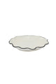 Winslow Ivory Black Wavy 14x2cm Ceramic Plate