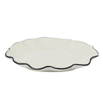 ceramic wavy plate with back rim