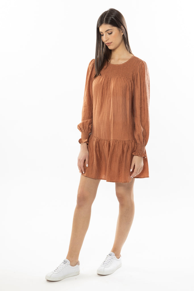 Shop Copper Mini Dress Online Flo & Frankie