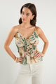 Levity Palm Breeze Print Babydoll Cami