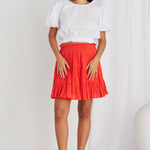 Lexi Sunset Shirred Cotton Multi Tiered Mini Skirt WW Skirt Ivy + Jack   