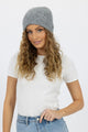 Lila Grey Wool Blend Beanie