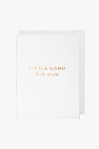 Little Card Big Hug White Small Greeting Card HW Greeting Cards Oxted   