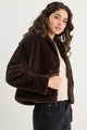 Lodge Chocolate Faux Fur Jacket