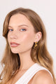 Long Gold Plate Ribbon Earring