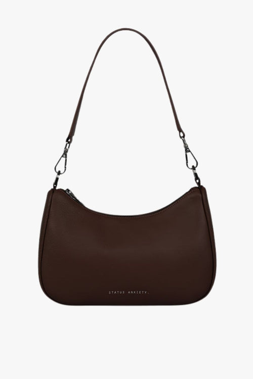 brown leather bag