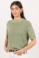 Loveable Sage Tape Yarn Knit Tee