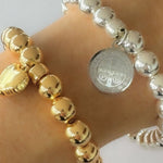 gold coin charm bracelet