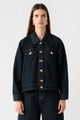 Memphis Dark Indigo Denim Gold Feature Button Denim Jacket