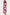 Woman wearing a burgundy dress with blue floral patterns on a white background