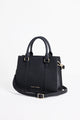 Manhattan Black Leather Mini Tote Bag