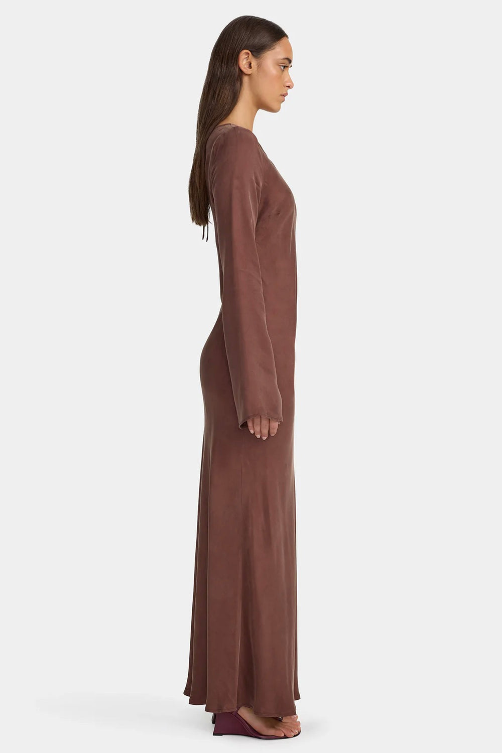 Llew Maxi Dress Valencia Cupro Mocha