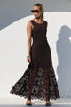 Merit Chocolate Lace Sleeveless Maxi Dress