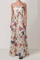 Milan Cream Wildflower Strappy Maxi Dress