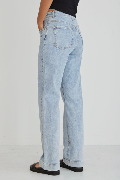 Milly Pale Blue High Waist Jean WW Jeans Among the Brave   