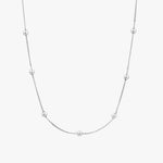 Modern Beaded Silver Necklace ACC Jewellery Ania Haie   