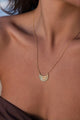 Moonbeams 18k Gold Plate with Blush Pink Stone Necklace