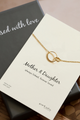 Mother + Daughter 14k Gold Plate Double Circle Necklace