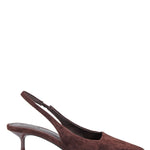 chocolate suede heel
